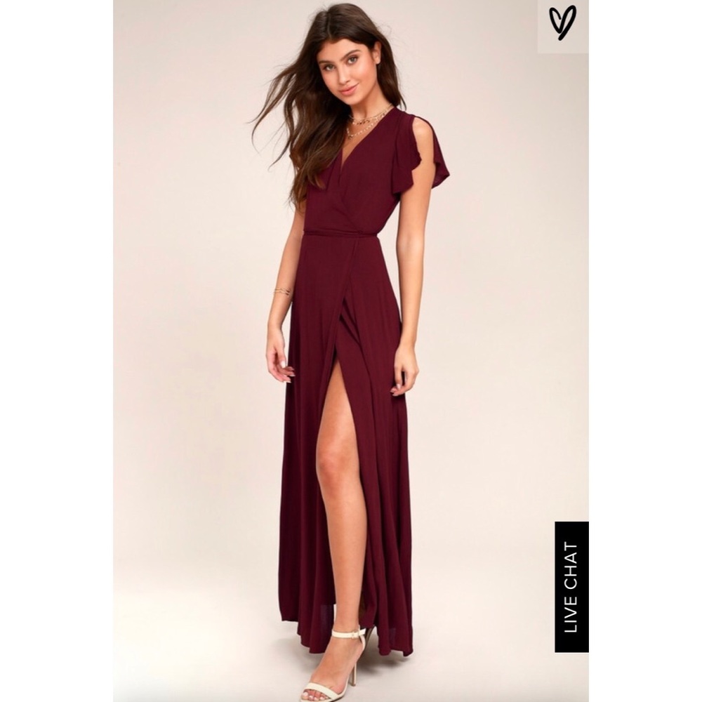 Lulus Burgundy Maxi Dress